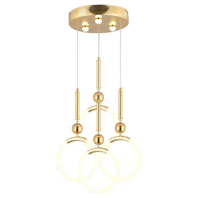 Apliqa Struer 4'lü Yuvarlak Gold Ledli 89 Watt Modern Koridor, Yatak Odası Salon Sarkıt Led Avize