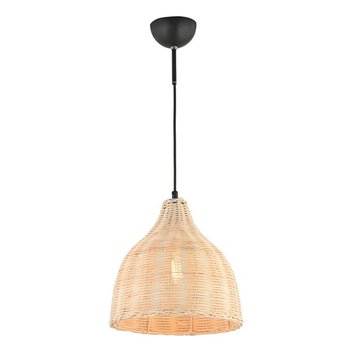 Apliqa Bannan Tekli Rattan Modern Tasarım Hazeran Avize Oturma Odası Bambu Avize