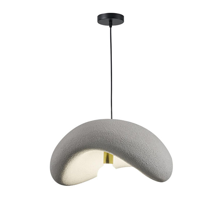 Apliqa Voliny Büyük Gri Beton Modern Sarkıt Oturma Odası Salon Sarkıt Avize