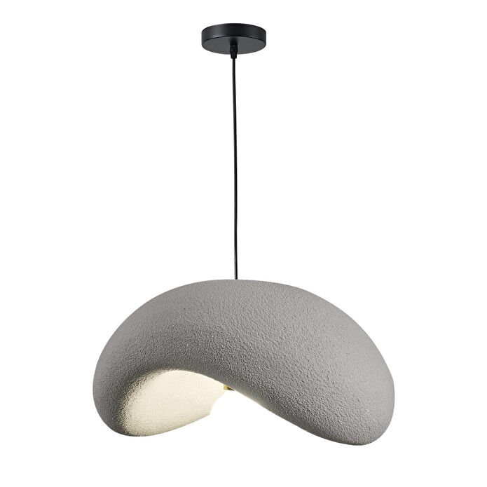 Apliqa Voliny Büyük Gri Beton Modern Sarkıt Oturma Odası Salon Sarkıt Avize