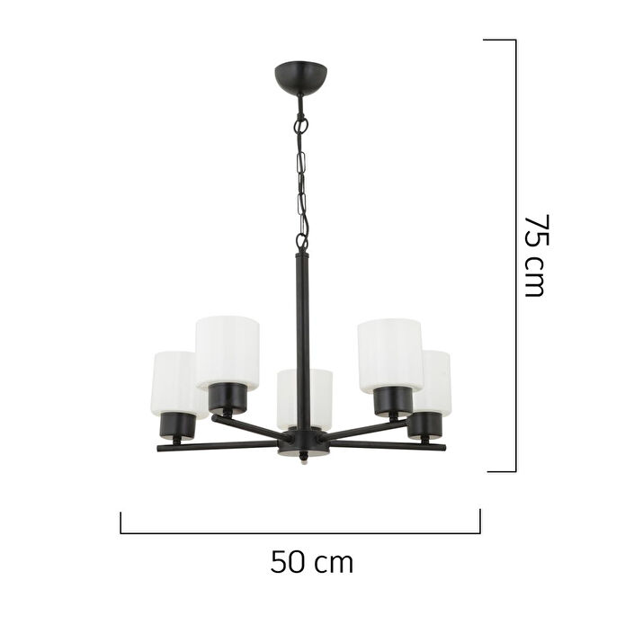 Apliqa Lima 5 Kollu Modern Yatak Odası Mutfak Salon Avize