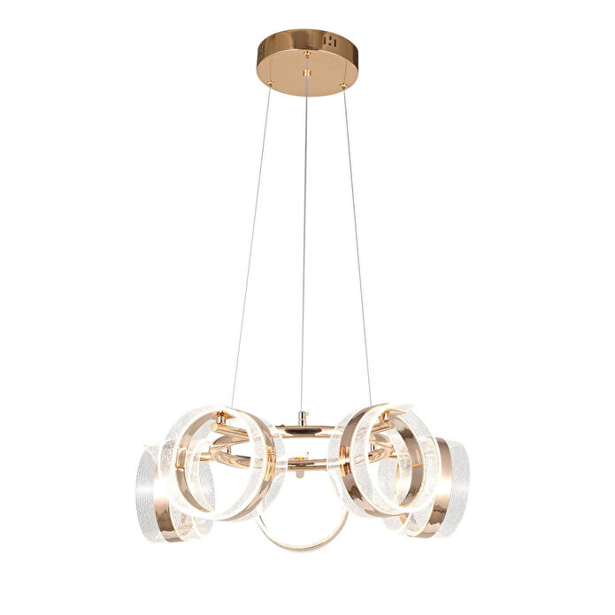 Apliqa Linea 5'li Gold Yuvarlak Salon Sarkıt Led Avize