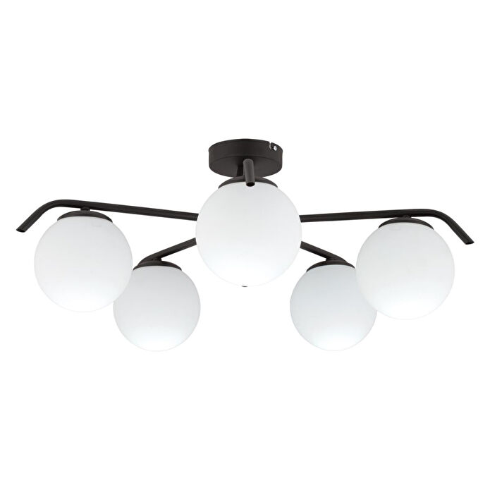 Apliqa Diaspor 5li Yuvarlak Siyah Modern Sarkıt Genç Odası Yatak Odası Retro Salon Avize