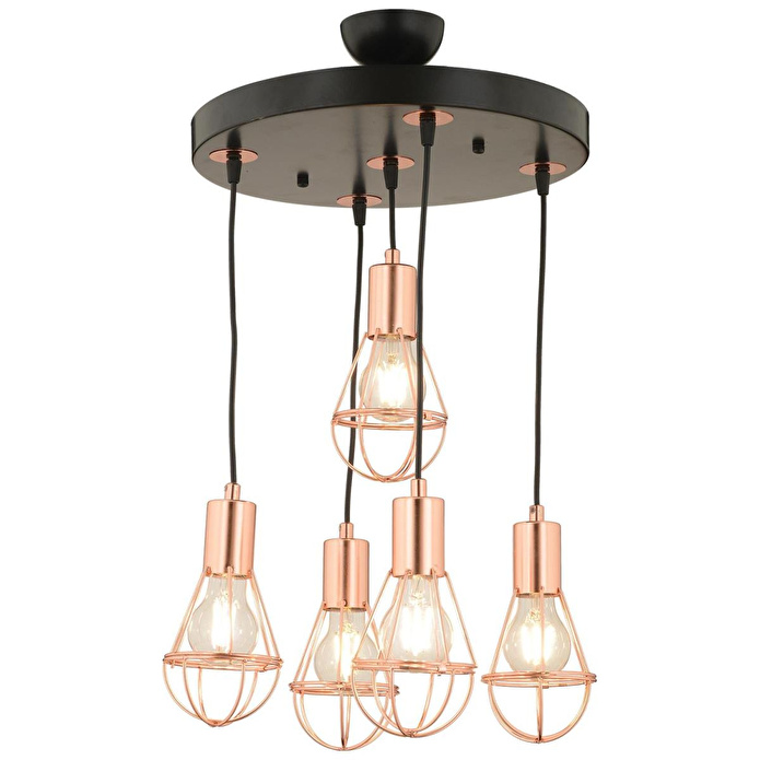 Apliqa Ciri 5 Li Yuvarlak Gold Kaplama Tel Sarkıt Modern Genç Odası Mutfak Oturma Odası Salon Sarkıt Avize