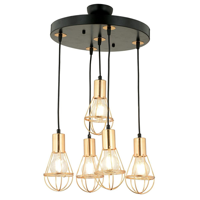 Apliqa Ciri 5 Li Yuvarlak Gold Kaplama Tel Sarkıt Modern Genç Odası Mutfak Oturma Odası Salon Sarkıt Avize