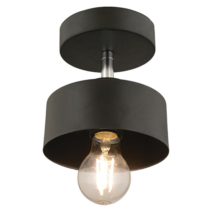 Apliqa Meriç Tekli Siyah Plafonyer Modern Retro Genç Odası Mutfak Salon Avize