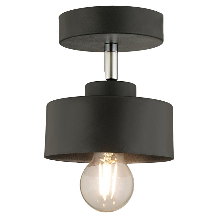 Apliqa Meriç Tekli Siyah Plafonyer Modern Retro Genç Odası Mutfak Salon Avize