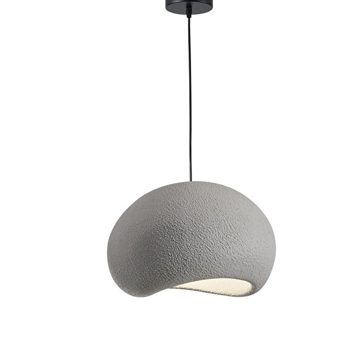 Apliqa Tretan Tekli Gri Beton Modern Sarkıt Oturma Odası Salon Sarkıt Avize