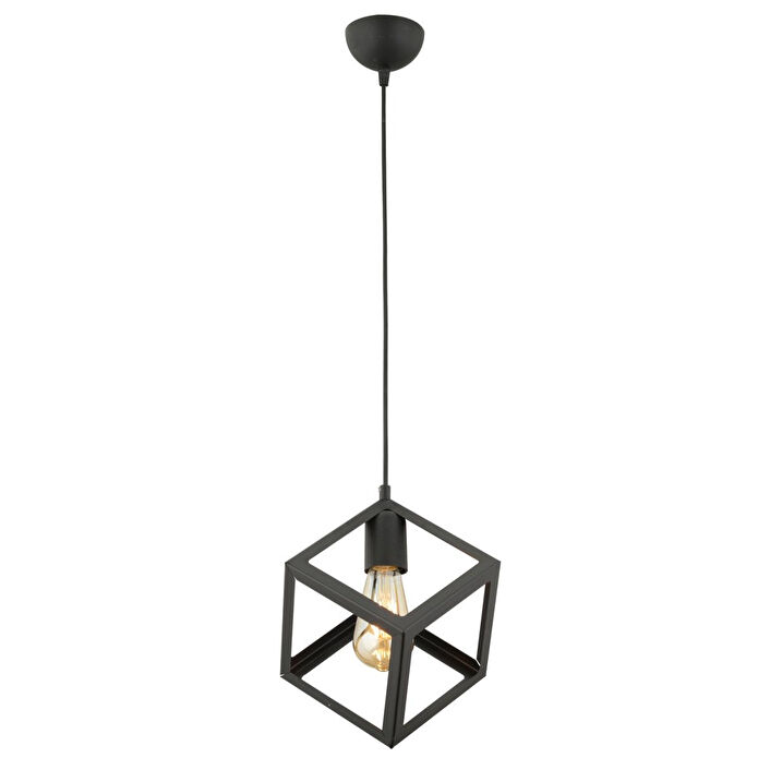 Apliqa Cup Tekli Sarkıt Siyah Modern Retro Sarkıt Mutfak Salon Sarkıt Avize