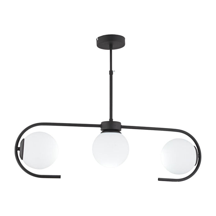 Apliqa Diaspor 3'lü Sıralı Siyah Modern Sarkıt Genç Odası Yatak Odası Retro Salon Avize