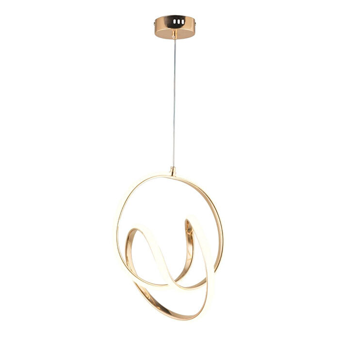 Apliqa Ruby Gold 3 Renkli 48 Watt Kristal Ledli Modern Oturma Odası Salon Sarkıt Avize