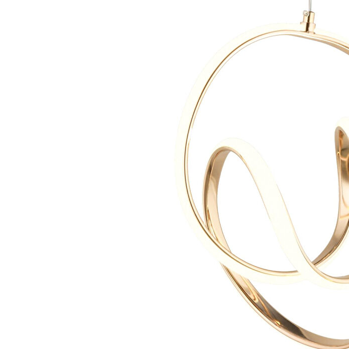 Apliqa Ruby Gold 3 Renkli 48 Watt Kristal Ledli Modern Oturma Odası Salon Sarkıt Avize