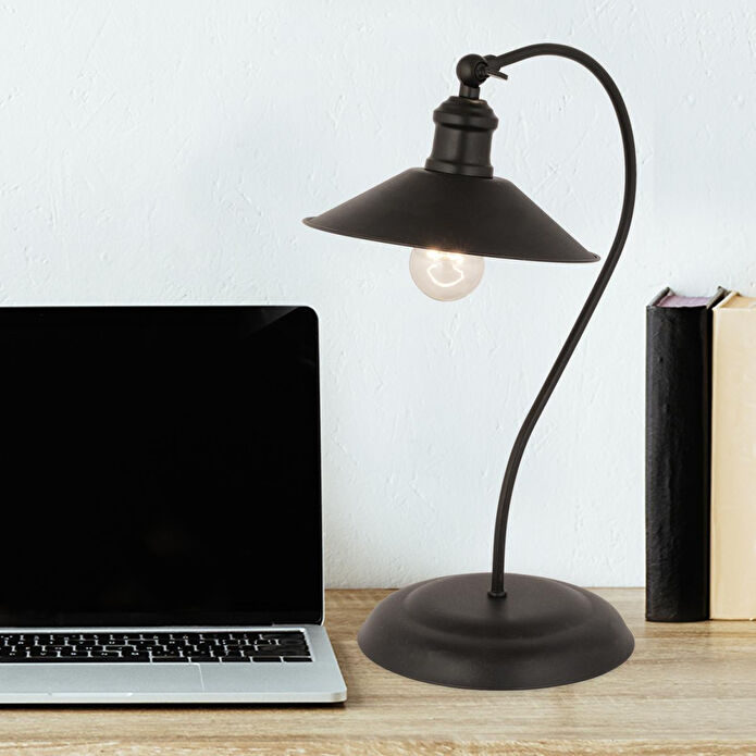 Apliqa İklim Siyah Retro Tasarım Modern Çalışma Masası Lambası