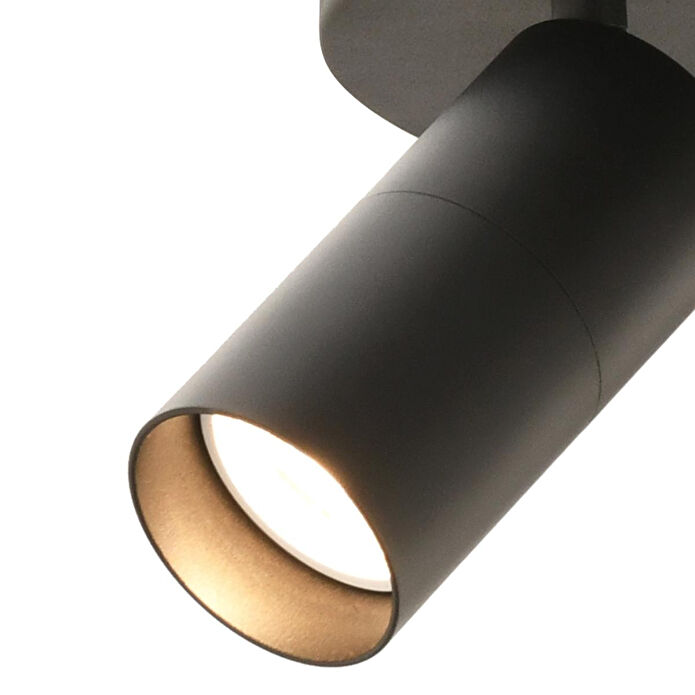 Apliqa Dusan Siyah 3lü Plafonyer Modern Retro Tasarım Spot Avize