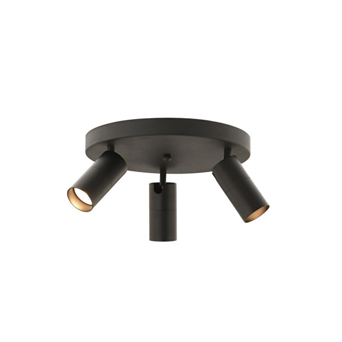 Apliqa Dusan Siyah 3lü Plafonyer Modern Retro Tasarım Spot Avize