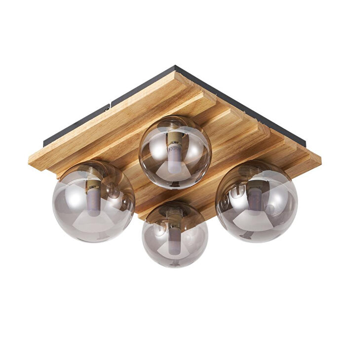 Apliqa Meggy 4'lü Ahşap Plafonyer Avize