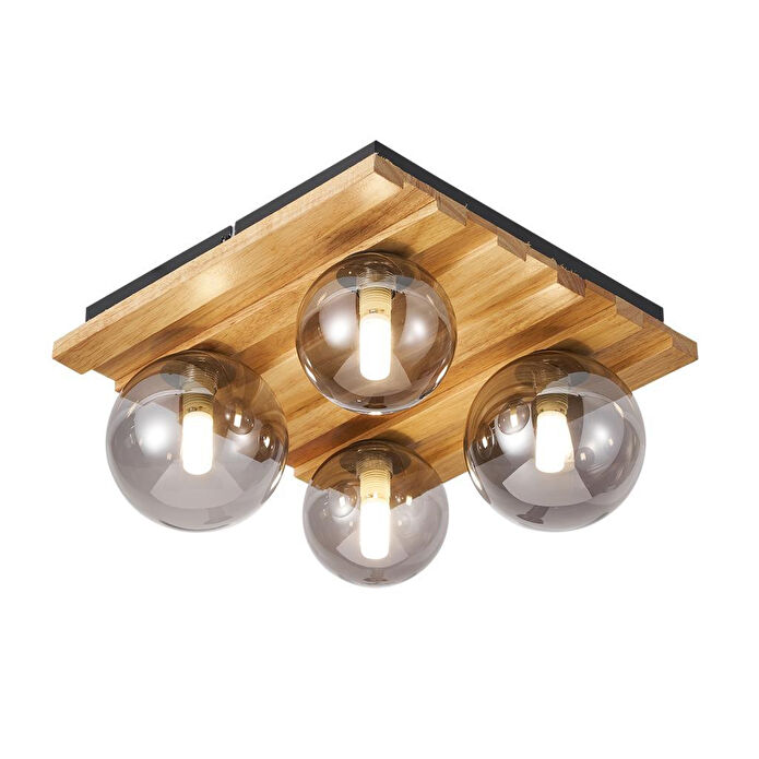 Apliqa Meggy 4'lü Ahşap Plafonyer Avize