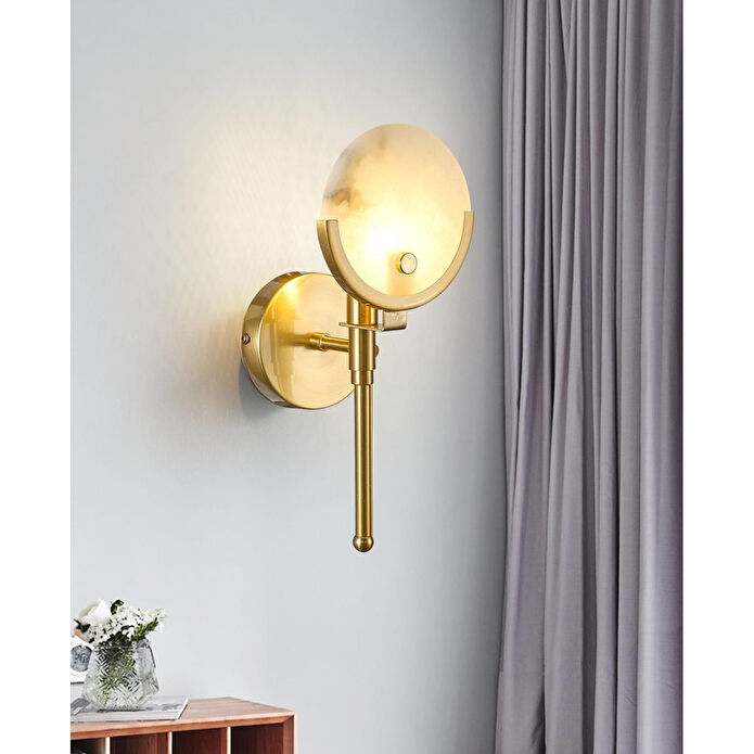 Apliqa Nuvia Traverten Desenli Modern Salon, Yatak Başı Led Aplik