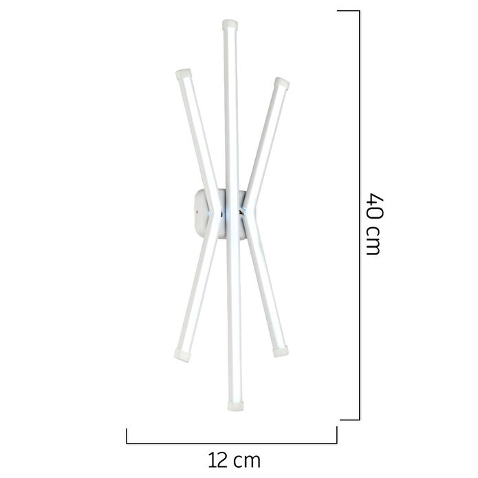 Apliqa Estela Beyaz 25 Watt Modern Tasarım Banyo Koridor Ledli Salon Aplik