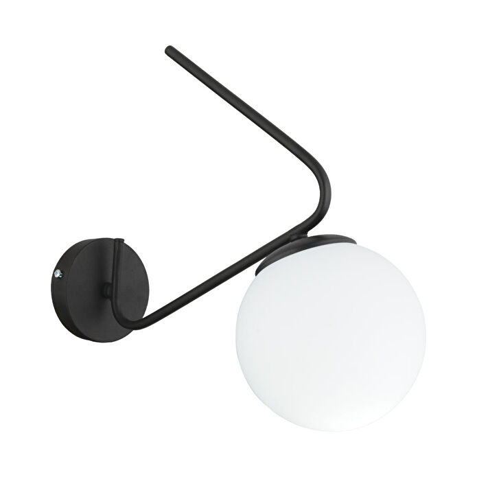 Apliqa Mildred Siyah Duvar Lambası Yatak Odası-yatak Başı-banyo İçin Modern Aplik