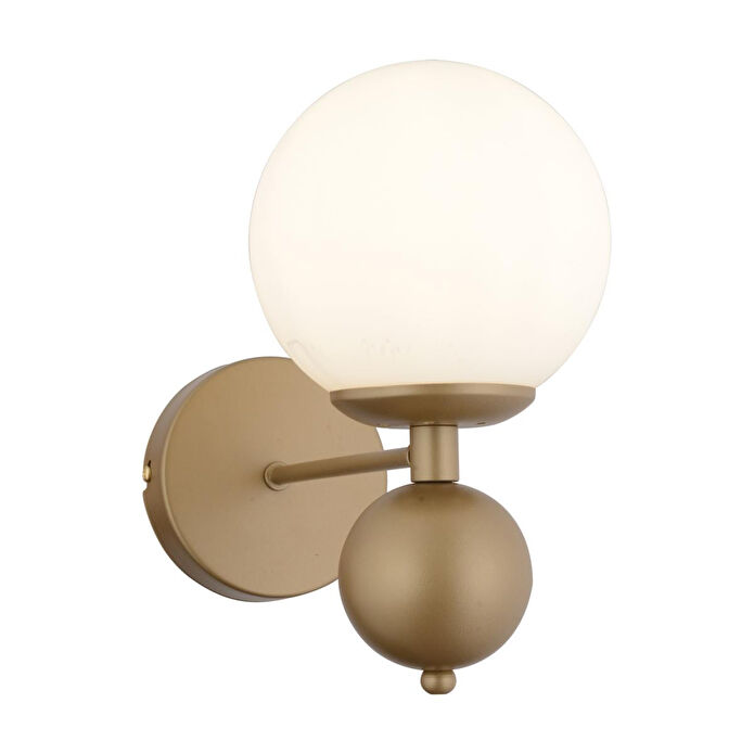 Apliqa Kuvars Tekli Eskitme Beyaz Camlı Modern Yatak Başı Salon Aplik