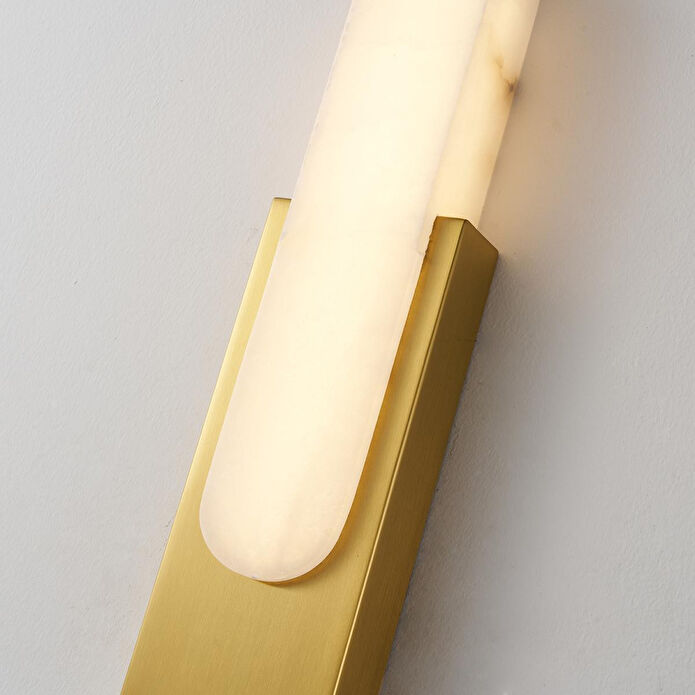 Apliqa Lunelle Eskitme Mermer Desenli Modern Salon Led Aplik