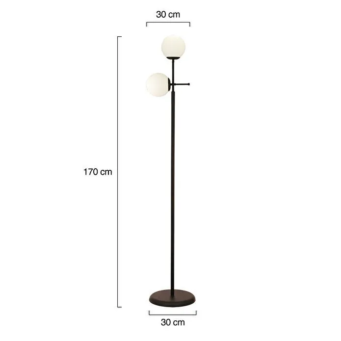 Apliqa Günay 2li Siyah Beyaz Camlı Modern Dekoratif Tasarım Oturma Odası-salon Lambader
