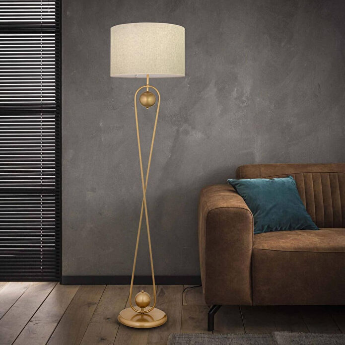 Apliqa Letta Eskitme Şapkalı Eskitmemodern Tasarım Ayaklı Abajur Lamba Metal Lambader