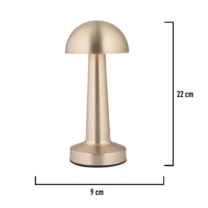 Apliqa Orvin Nikel Şarjlı Dokunmatik Dim Edilebilir 3 Renkli Masa Lambası 2000ma Pil Gücü Ile 7 Saat