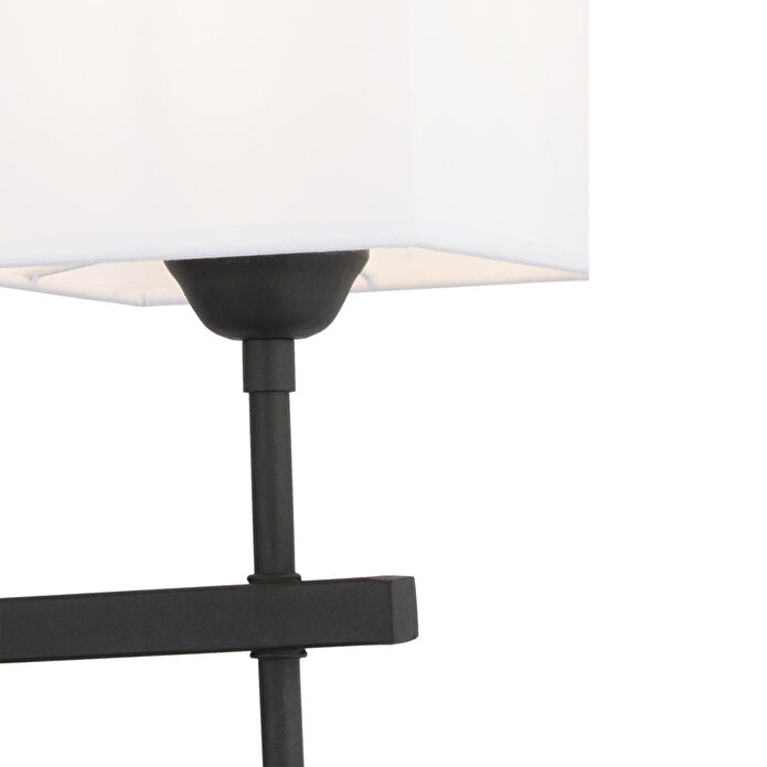 Apliqa Rory Tekli Beyaz Şapkalı Siyah Duvar Lambası Yatak Odası-yatak Başı-banyo Için Modern Aplik