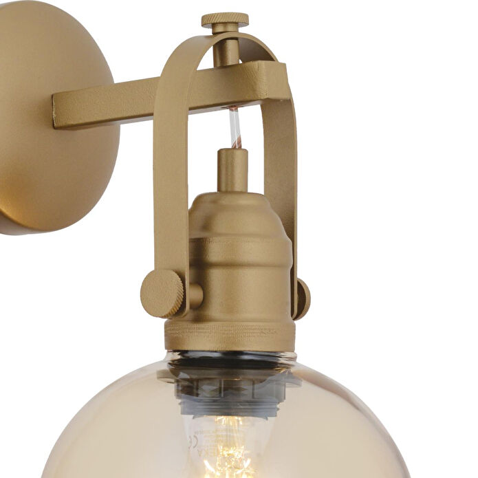 Apliqa Cherish Tekli Eskitme Bal Camlı Modern Yatak Başı, Salon Aplik