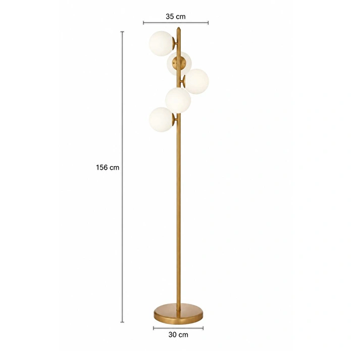 Apliqa Uzel 5li Eskitme Modern Tasarım Metal Lambader