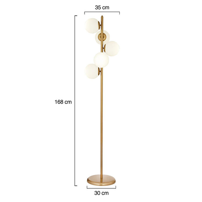 Apliqa Uzel 5li Eskitme Modern Tasarım Metal Lambader