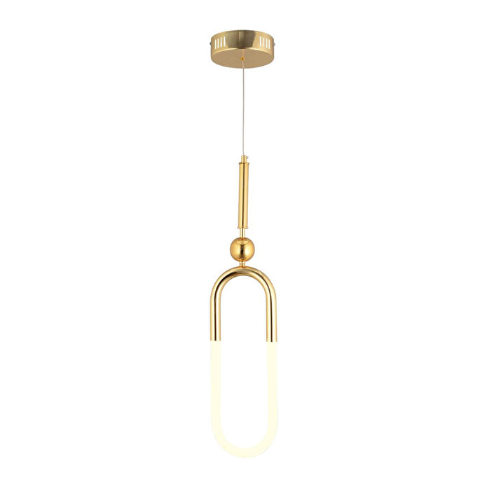Apliqa Thisted Tekli Gold Ledli 13 Watt Modern Koridor, Yatak Odası Salon Sarkıt Led Avize