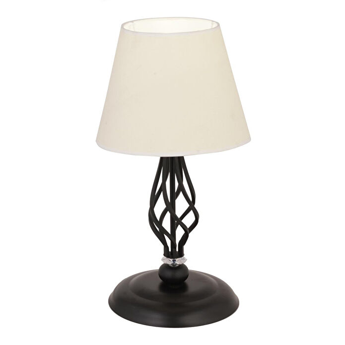 Apliqa Lupin Beyaz Şapkalı Siyah Masa Lambası Modern Tasarım Salon-yatak Odası Retro Abajur