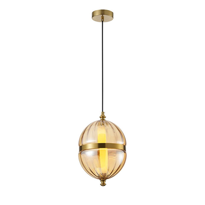 Apliqa Dolly 6 Watt 3000k Ledli Bal Camlı Tekli Sarkıt Led Avize