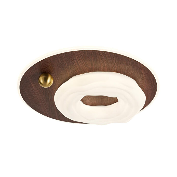 Apliqa Noirre Ahşap Detaylı Plafonyer Ledli Avize