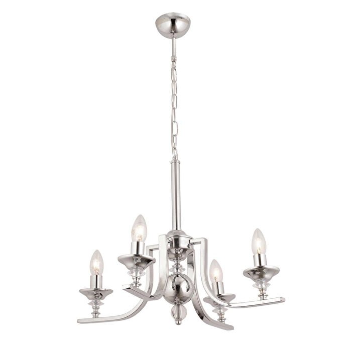 Apliqa Erza 4lü Krom Modern Sarkıt Mutfak Yatak Odası Salon Avize