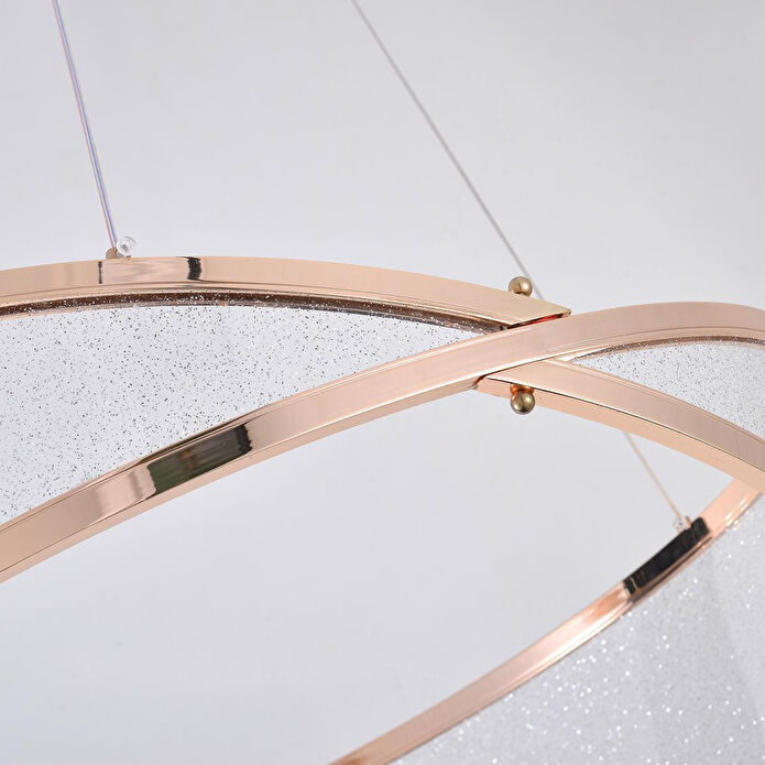 Apliqa Natura 60'lık Yuvarlak Gold Salon Sarkıt Led Avize