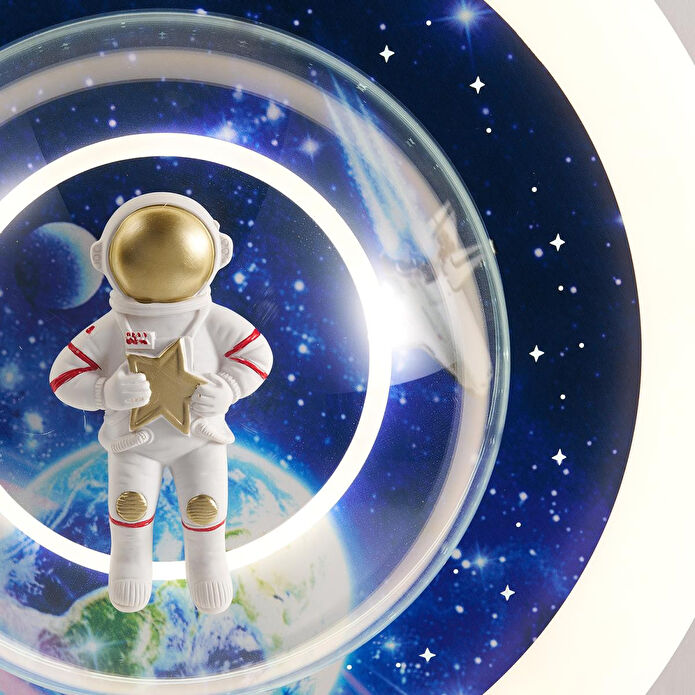 Apliqa Mıtro Ledli Astoronot Desenli Plafonyer Çocuk Odası Avize