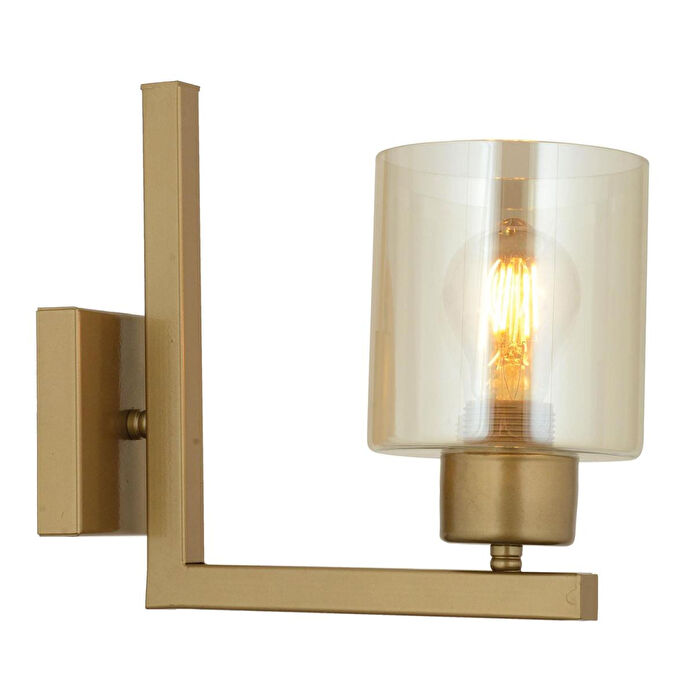 Apliqa Tasse Eskitme Boyalı Duvar Lambası Yatak Odası-yatak Başı-banyo İçin Bal Camlı Modern Aplik