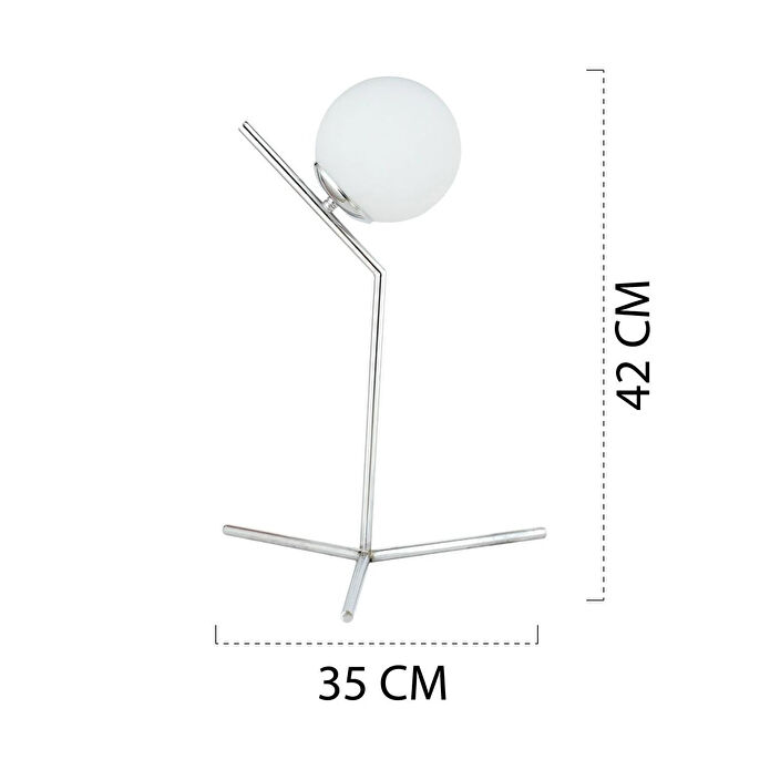 Apliqa Sara Krom Kaplama Masa Lambasi