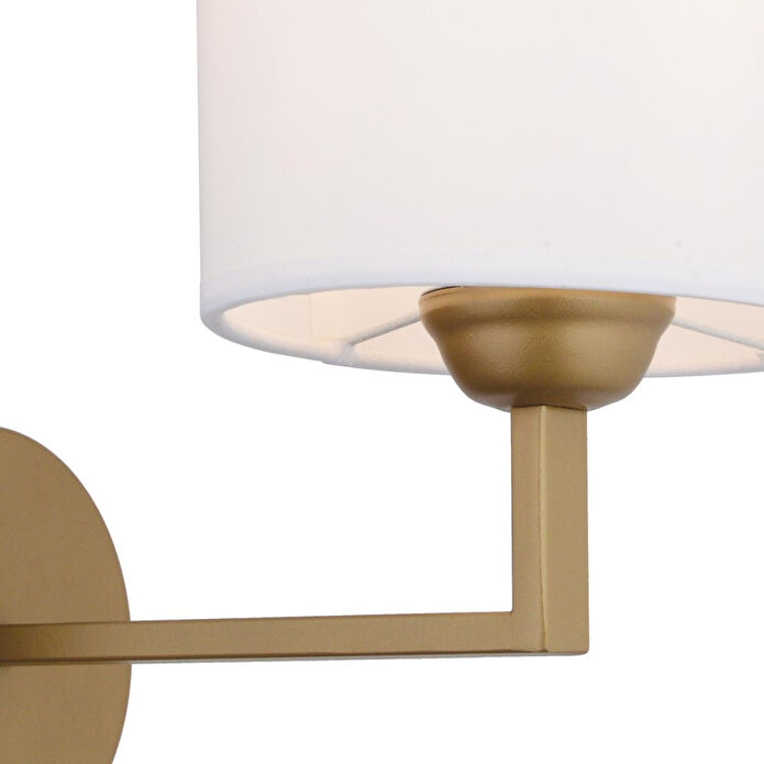 Apliqa Zadie Tekli Beyaz Şapkalı Eskitme Duvar Lambası Yatak Odası-yatak Başı-banyo Için Modern Aplik