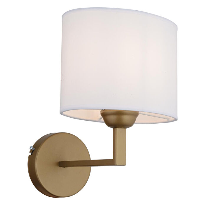 Apliqa Zadie Tekli Beyaz Şapkalı Eskitme Duvar Lambası Yatak Odası-yatak Başı-banyo Için Modern Aplik