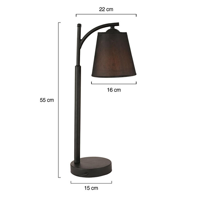 Apliqa Enjoy Siyah Retro Şapkalı Modern Tasarım Retro Abajur