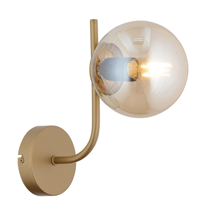 Apliqa Lowel Tekli Eskitme Bal Camlı Modern Yatak Başı Salon Aplik