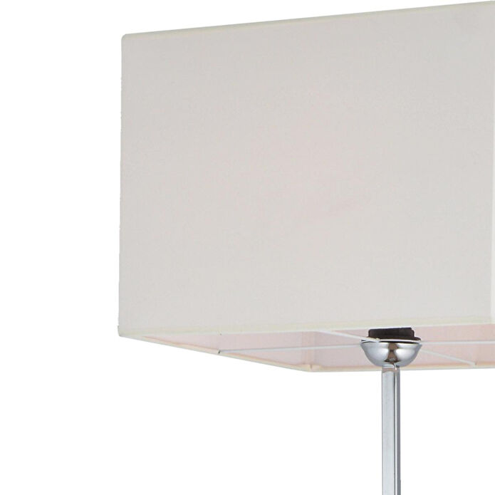 Apliqa Layana Beyaz Şapkalı Krom Dekoratif Modern Tasarım Ayaklı Oturma Odası-salon Lambader