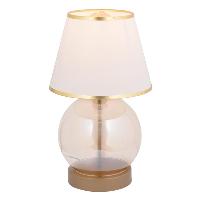 Apliqa Lampon Beyaz Şapkalı Eskitme Masa Lambası Modern Tasarım Salon-yatak Odası Abajur