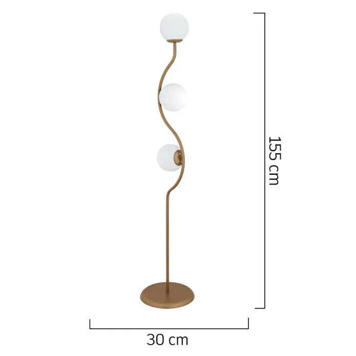 Apliqa Javed 3'lü Eskitme Metal Kafe Restoran, Salon, Oturma Odası Köşe Lambader