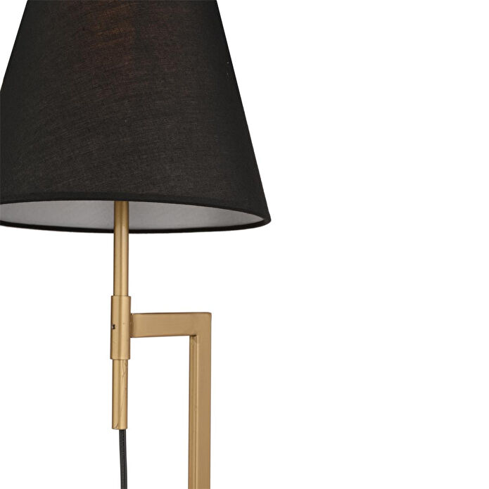 Apliqa Favla Siyah Şapkalı Eskitme Masa Lambası Modern Tasarım Ayarlanabilir Retro Abajur